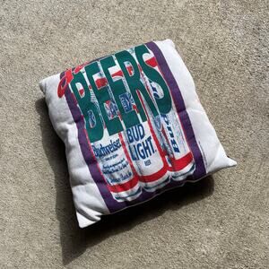 90s Budweiser Beers Reworked Home Decor Pillow